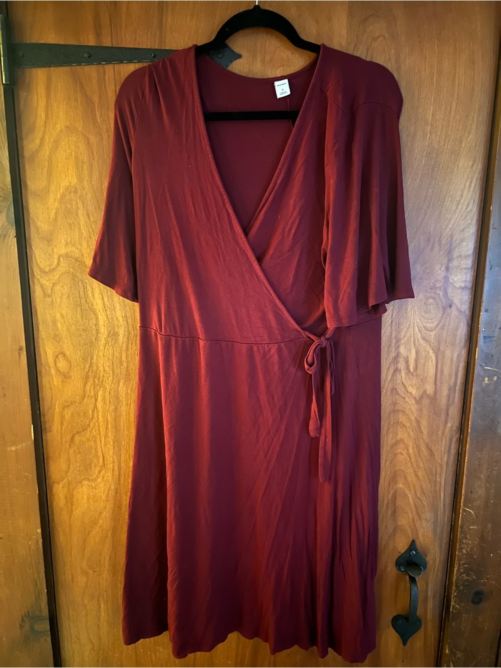 Old Navy Burgundy Wrap Midi Dress